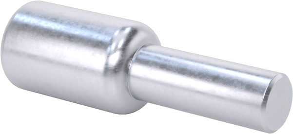 Dolaplar ve Kitaplıklar için Raf Desteği, İtme, Nikel Kaplı Çelik, 1/8" Pim Çapı