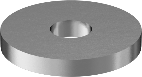 316 Paslanmaz Çelik ASME Pul, 1 Numaralı Vida Boyutu için, Geniş ASME Tanımı — 0.281", 316 Stainless Steel, Stainless Steel, Düz