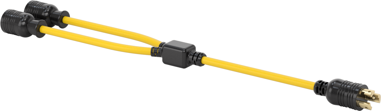 NEMA L5-30 Fiş x NEMA L5-20 Priz Adaptörü — 30 amp, 125V AC, 3 ft.