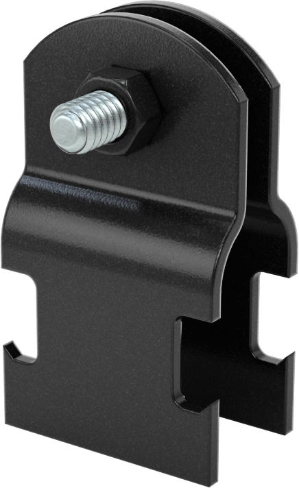 Strut Montajlı Metal Yönlendirme Kelepçesi, PVC Kaplı Çelik, 5/8" İç Çap, 5/64" Kalınlık