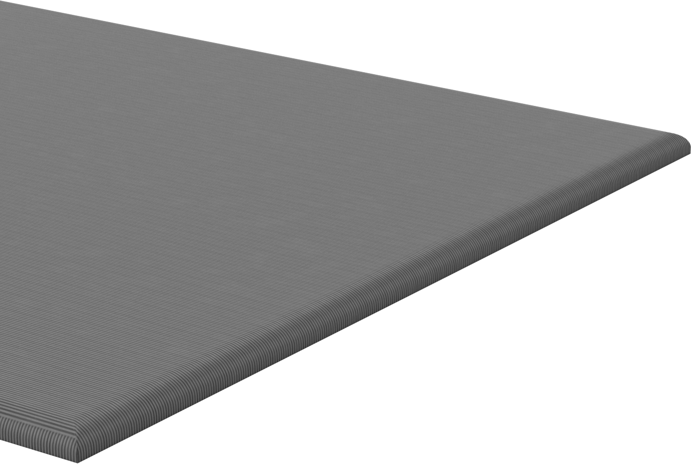 Ekstra Yumuşak Yorulma Önleyici Zemin Paspası, Yivli, 24" Genişlik x 5/8" Kalınlık