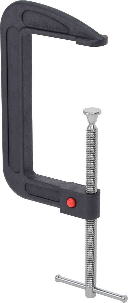 Hızlı Etkili C-Kelepçe, Kayan T-Kolu, 0" ila 6-1/4" Açıklık