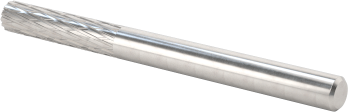 1/8" Çaplı Şaftlı Karbür Freze Ucu, Düz Kesici Silindir, Ticaret No. Sb-43, Çift Kesimli Diş