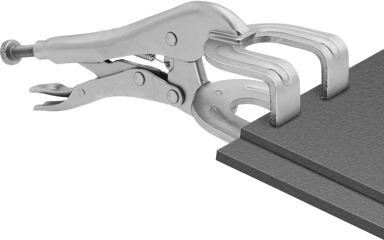 Levhalar için Kilitli Pense Kelepçesi, 0" ila 2-3/4" Açıklık