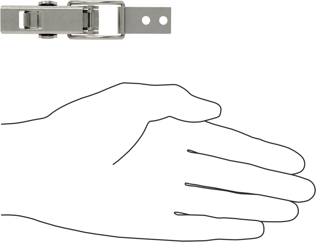Emniyet Tırnağı Bulunan Çok Karşılıklu Çekmeli Mandallar, 1-3/8" Mesafe