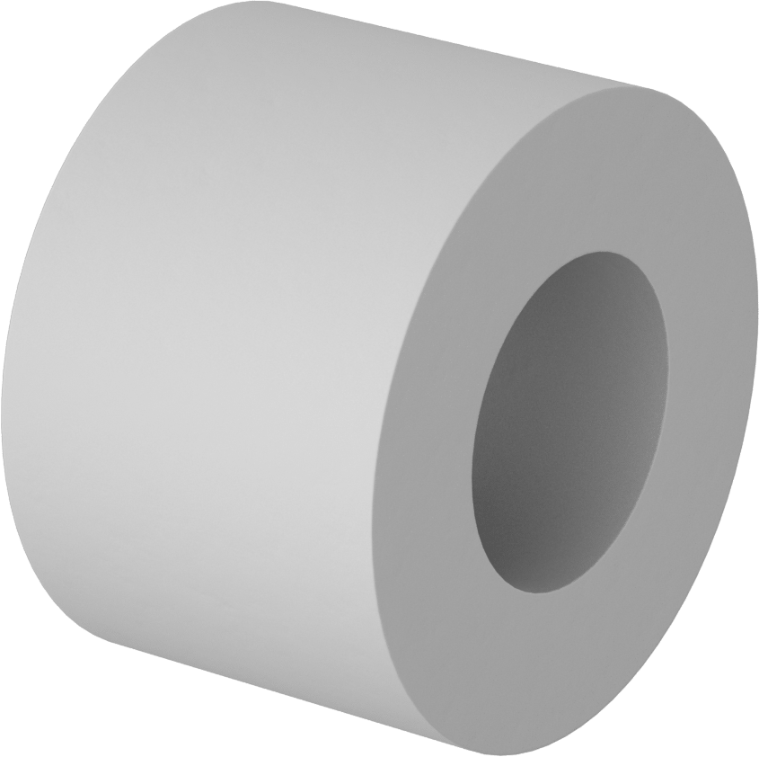 PEEK Dişsiz Ara Parça, 3/8" Dış Çap, 1/4" Uzunluk
