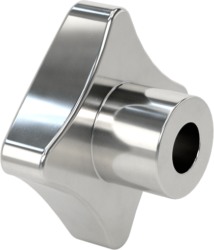 Paslanmaz Çelik Dört Kollu Topuz, 1/4" Çapında 3/4" Derinlikte Delikli