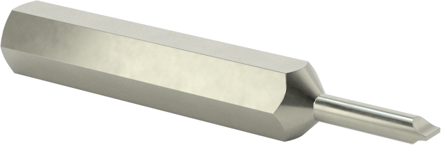 0.060" Oluklu Uç, 4 mm Altıgen Şaft — Altıgen, 4 mm, 1 1⁄8"