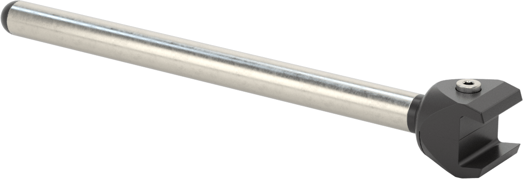 Konveyör Kılavuzu için Kelepçeli 7.5" Uzunlukta İçi Boş Montaj Çubuğu — Montaj Çubuğu, 1⁄2", 7 1⁄2"
