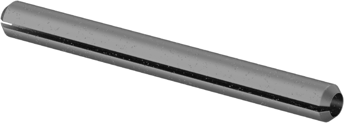 Yivli Yaylı Pimler, 1074 Karbon Çelik, 3 mm Çap, 36 mm Uzunluk