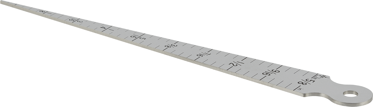 Konik Genişlikli Sentil, Paslanmaz Çelik, 1/16" ila 5/8" ve 1 mm ila 15 mm Genişlik. Ölçüm Aralıkları