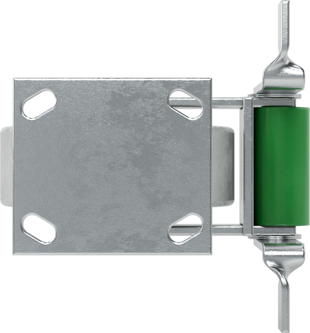 4-1/2" x 4" Plakalı Yüksek Kapasiteli Spartan Tekerlek, Frenli ve 6 inç Çapında Açık Rulmanlı Metal Tekerlekli Sert