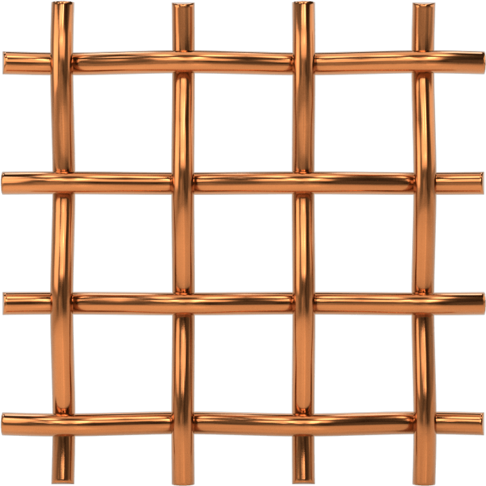 Bronz Filtre Ağı, 3 Fit Genişlik, 4 x 4 Örgü Boyutu, 1 Fit Uzunluğunda