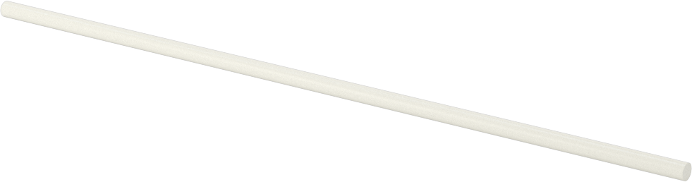 Elektrik Yalıtımlı Bor Nitrür Seramik, 1/8" Çaplı Çubuk, 6 inç Uzunluk