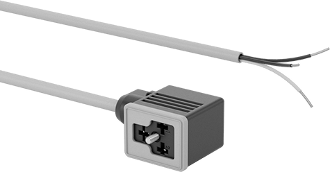 Solenoid Valf Takmalı Sinyal/Güç Kablosu, DIN Tip B