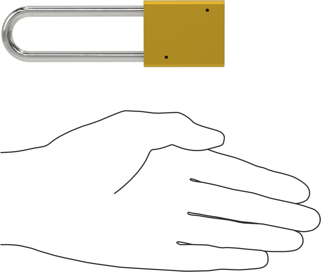 Masif Eloksallı Alüminyum Kilitli Asma Kilit, American Lock 1107, Ana Anahtarlı, Altın