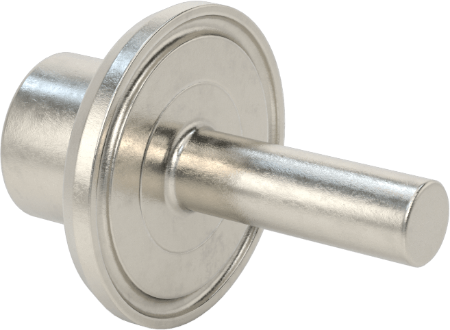Gıda ve İçecek Hijyenik Bağlantılı Termovell, Hızlı Kelepçe, 1" ve 1-1/2" Boru Dış Çapı için, 2-1/2" Mil Uzunluğu