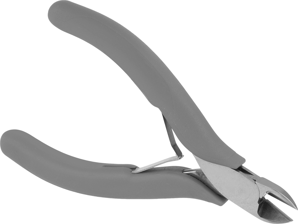 Oval Başlı Tel Kesiciler, Yastıklı Tutamak, 4.5 inç Uzunluk — Yastık, 4 1⁄2", Oval