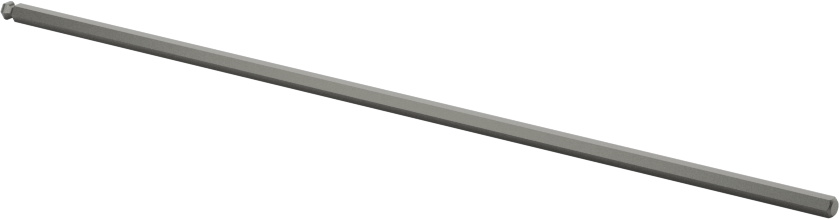 Bilyalı Uçlu Tornavida Mili, 1/16" Altıgen Ölçü, 3-1/2" Toplam Uzunluk