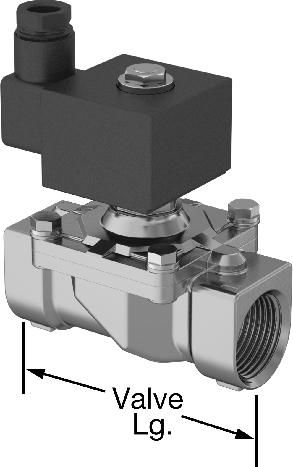 Pirinç Gövde Solenoid Açma/Kapama Vanası, Normalde Kapalı, 24V DC, 1 BSPP Dişi, 8.4 Cv