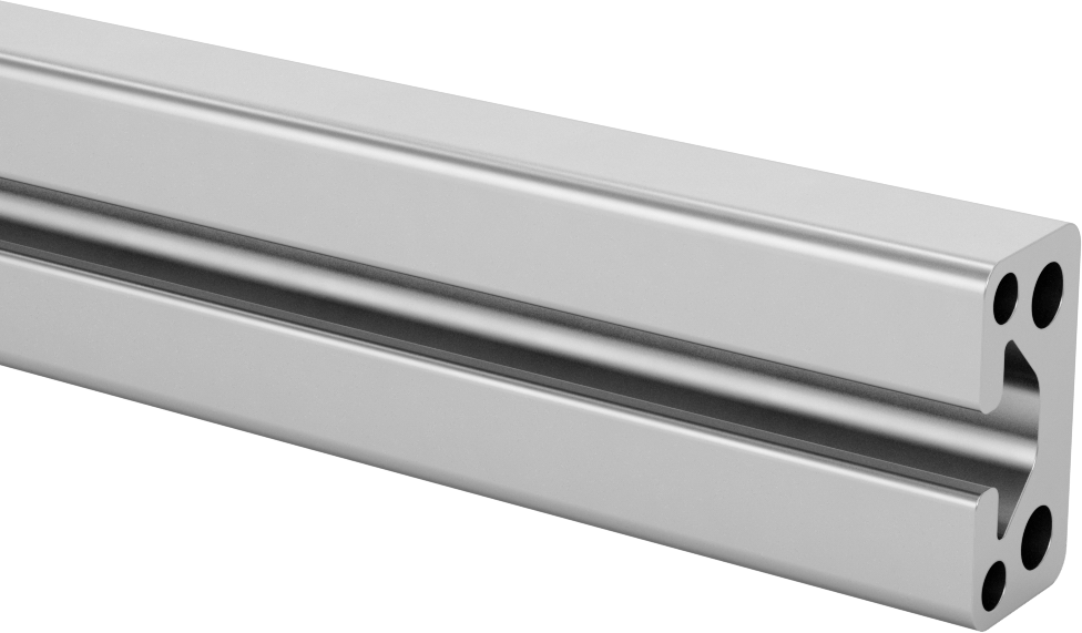 T-Yivli Çerçeve Rayı, Düşük Profilli Tek Yuvalı, Siyah, 25 mm Yükseklik x 12.5 mm Genişlik — 25mm, 12.5mm, Katı