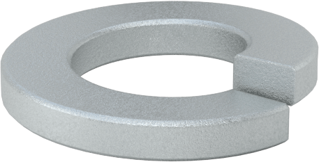 Çinko Kaplı Çelik Yarıklı Kilit Pulları, 1/4" Vida Boyutu için, 0.272" İç Çap, 0.489" Dış Çap