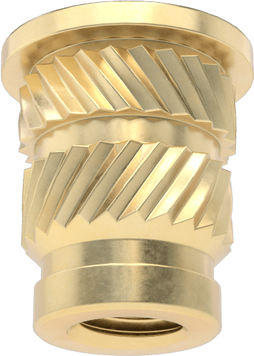 Plastik için Isıyla Sabitlenen Ek Parçalar, Pirinç, Flanşlı, M2.5 x 0.45 mm, 5.7 mm Takılı Uzunluk