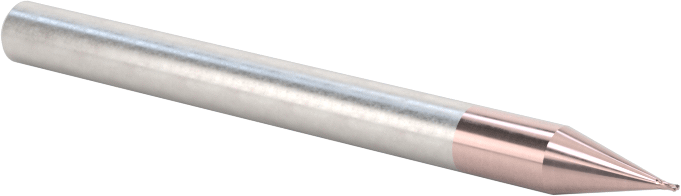 TiCN Kaplamalı Karbür Kare Uçlu Freze, Minyatür, 2 Yivli, 1/64" Freze Çapı, 1-1/2" Toplam Uzunluk