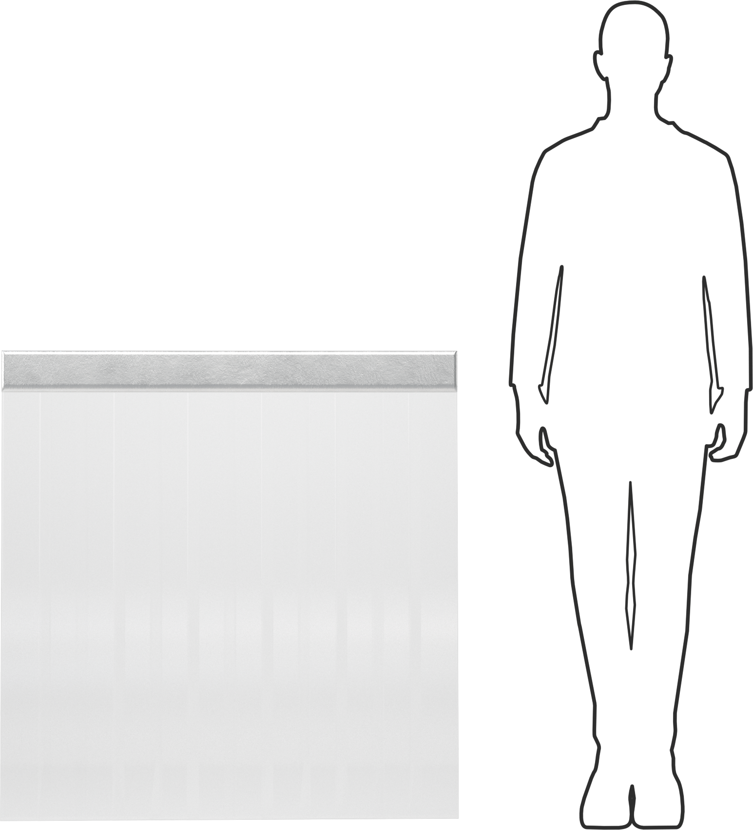 Küçük Açıklıklar için Şerit Kapı, 3 Fit Genişlik x 3 Fit Yükseklik