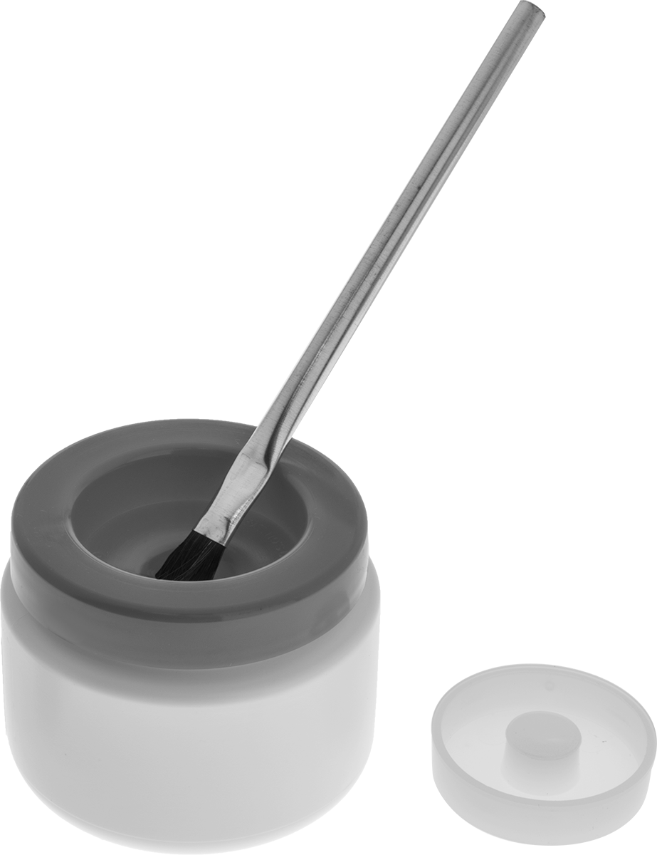 Dökülmeyen Aplikatör Kavanozu, Kırmızı Kapaklı, 3.9 FL oz/115 ml Kapasite — Kırmızı, Kırmızı, Beyaz, 3.9 fl. oz., 115 ml