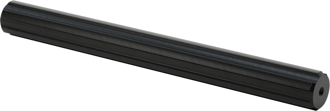 Paralel Yivli Çelik Döner Mil, 1" Çap x 10" Uzunlukta Spline, 6 Yiv
