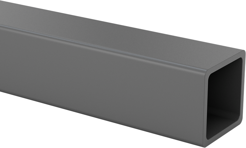 Kimyasallara Dayanıklı Dikdörtgen PVC Boru, 3/4" x 3/4" Dış Boyut, 5 Fit Uzunluk