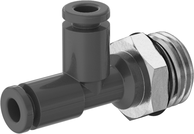 Evrensel Dişli Bas-Bağlan Tüp Bağlantı Parçası, Dik Açı T, 4 mm Boru Dış Çapı x 1/4 Erkek Boru Boyutu için