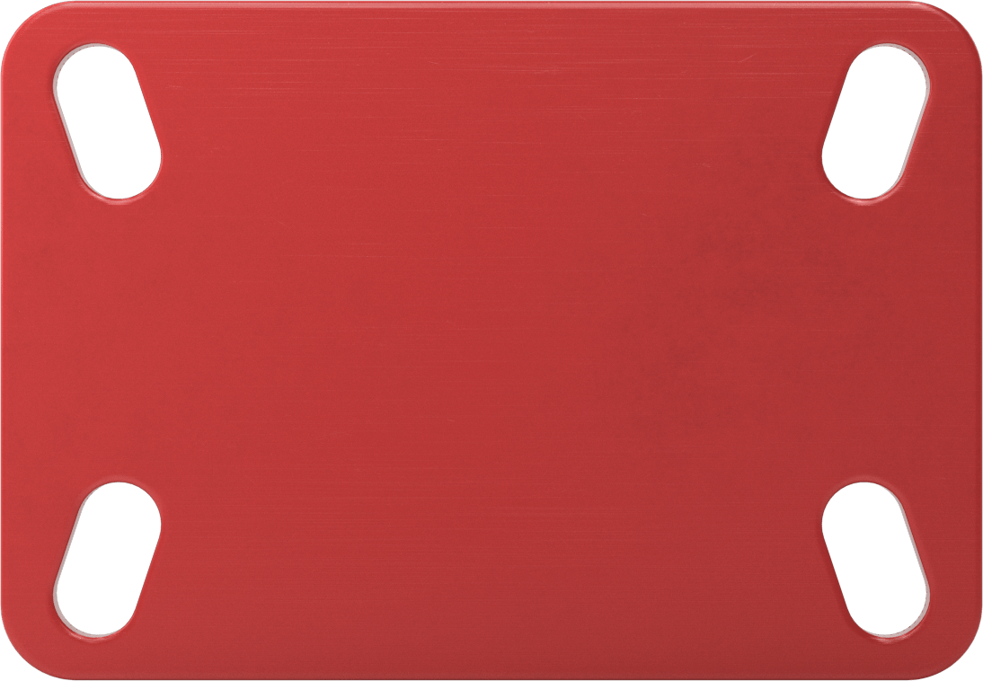 6-1/2" x 4-1/2" Plakalı Yüksek Kapasiteli Kingston Tekerlek, 5 inç Çapında Yeşil Poliüretan Tekerlekli Sert