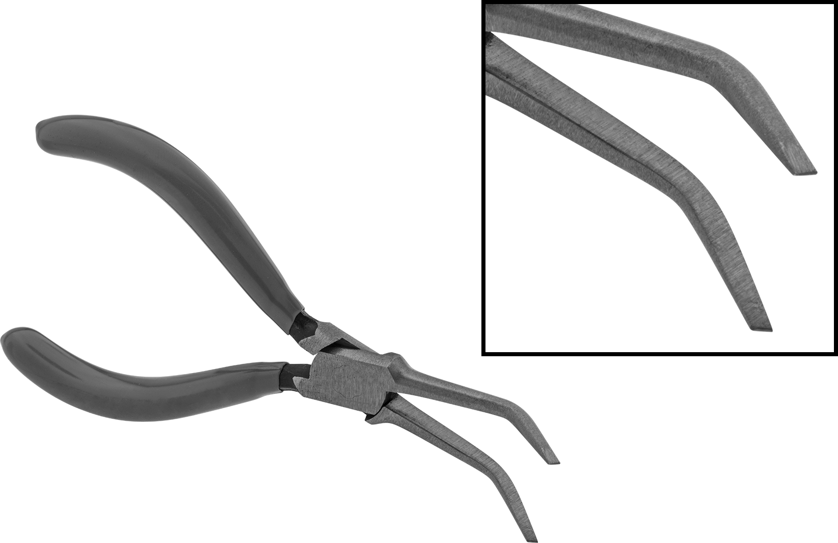 Slim Nose, 45° Jaw Bend, and Cushion Grip