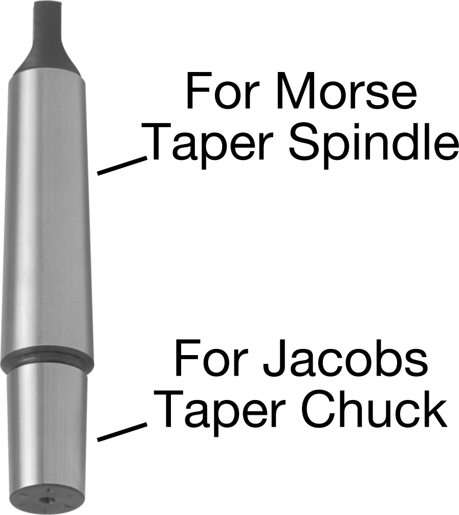 Matkap Mandreni, 5 Numaralı Morse x 6 Numaralı Jacobs için, 7-19/32" Toplam Uzunluk — Morse Konikliği, 0.676", 7 19/32"