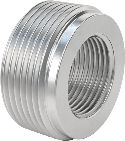 1-1/4 NPT Erkek x 3/4 NPT Dişi Sert Alüminyum Kanal için Burç — Bushing, Connector, Reducer, Alüminyum, Düz