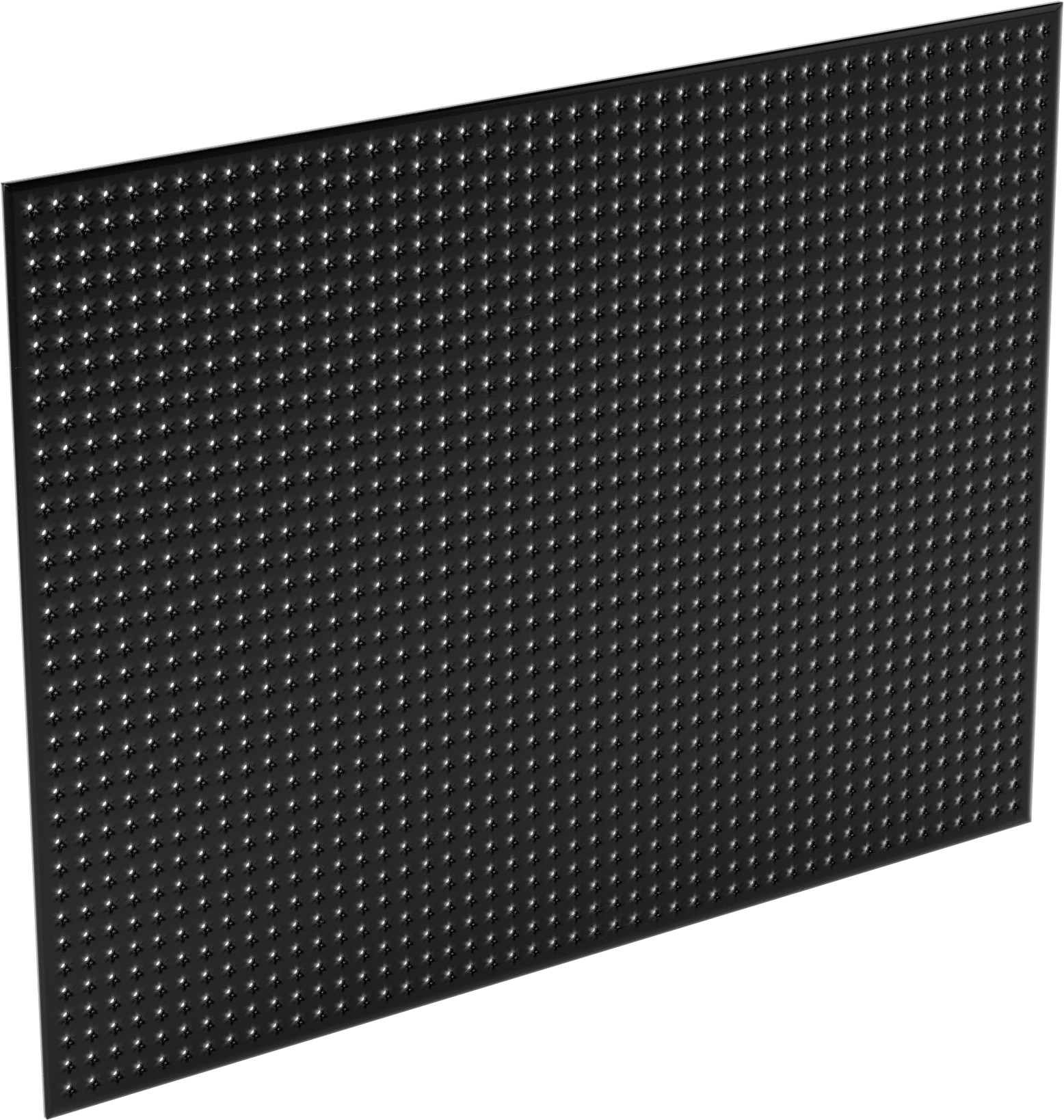 Siyah Plastik Delikli Pano, 9/32" Çaplı Delikler, 48" x 36" — 48", Plastik, 36"