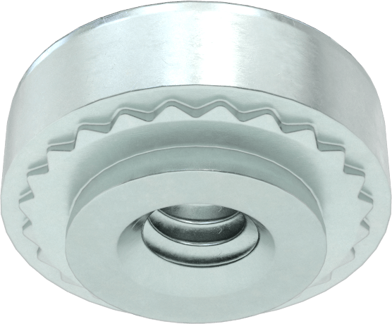 Çinko Kaplı Çelik Sac Metal için Presle Takılan Somun, 2-56 Diş Boyutu, 0.03" Minimum Panel Kalınlığı için