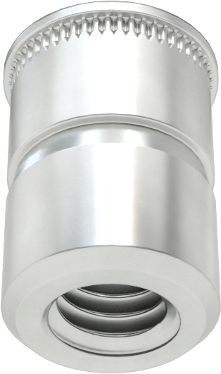 Metrik Düşük Profilli Pop Somun, Kalay-Çinko Kaplı Çelik, M4x0.7 İç Diş, 9 mm L