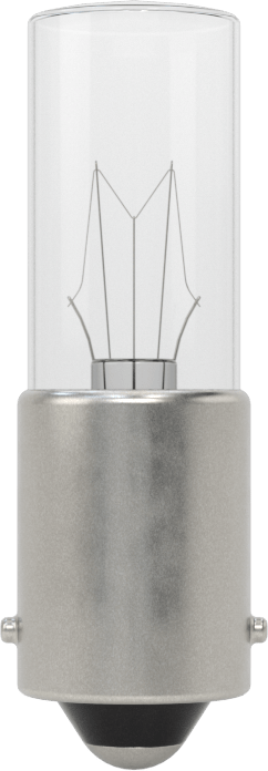 Minyatür Ampul, Bayonet Taban, Tek Temas, Düz Üst, Ticaret #120mb — 120V AC/120V DC, Şeffaf, 120MB
