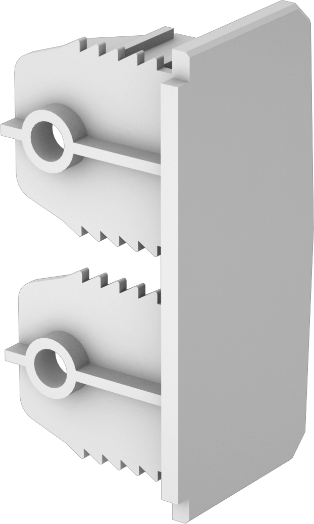 Çok Kanallı Düşük Profilli Yuvaya Uygun 2-1/8" Genişlik x 1-1/32" Derinlikte Kapak — Kapak, Plastic, PVC, Kirli Beyaz