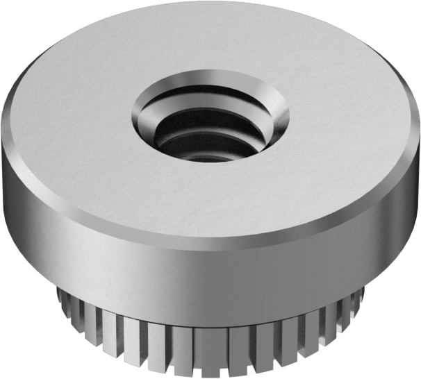 18-8 Paslanmaz Çelik Yumuşak Metal ve Plastik için Presle Takılan Somun, M2 x 0.4 mm Diş