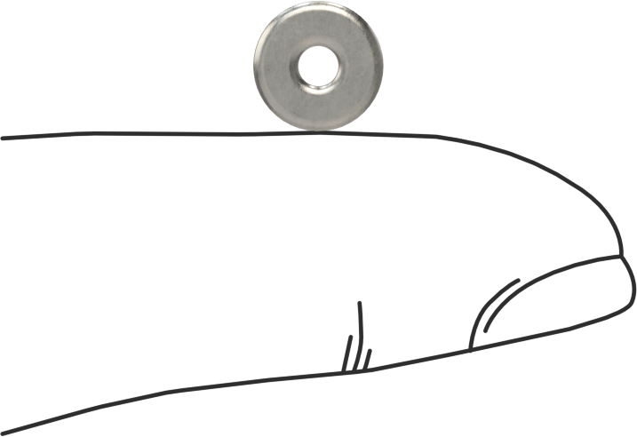 Pop Perçinler için Pullar, 18-8 Paslanmaz Çelik, 3/32" Perçin Çapı için, 0.098" İç Çap, 0.312" Dış Çap