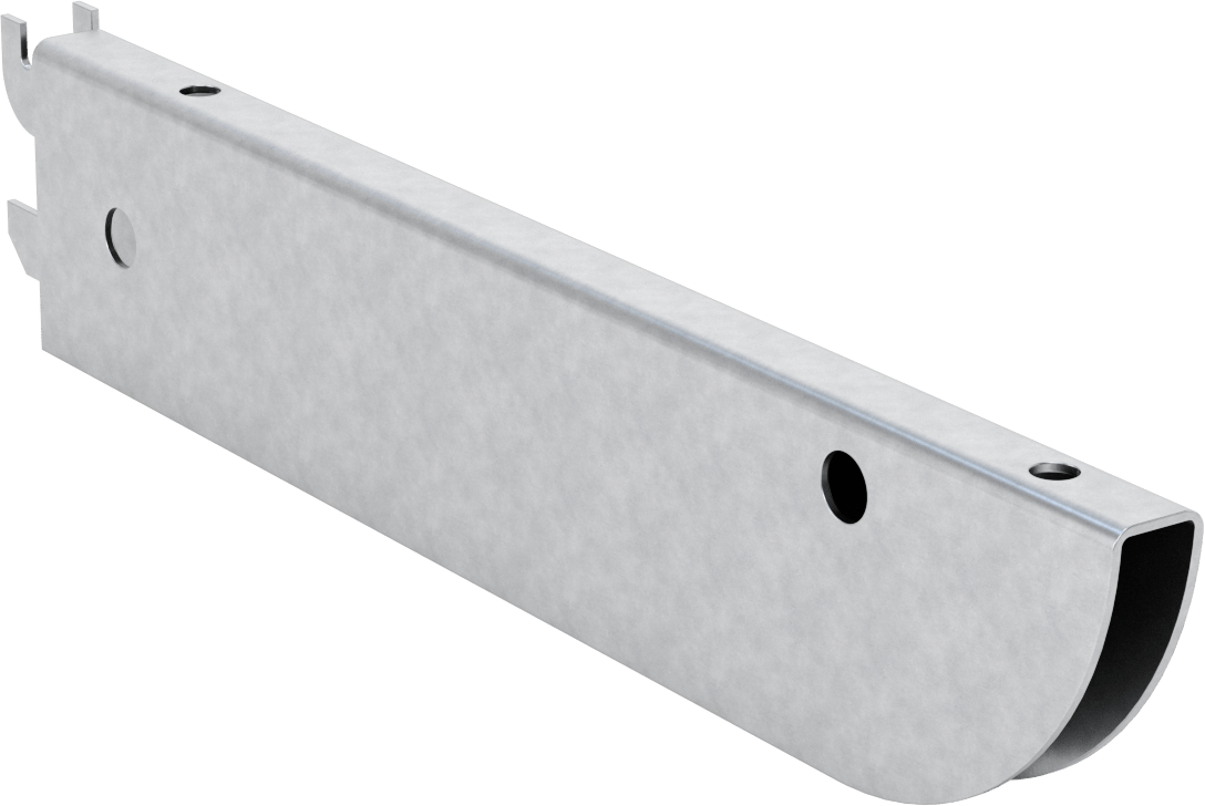 10-3/8" Derinlik Hızlı Montajlı Raf Braketi — Çift Yivli, 10 3⁄8", 2"