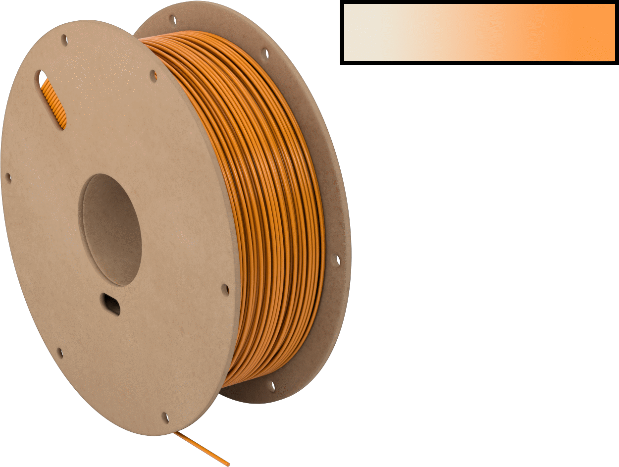 Kolay Baskı 3D Yazıcı Filamenti, Karanlıkta Parlayan Pla, Opak Turuncu, 1.75mm, 1000G — 1.75 mm, Turuncu, 1,000 g