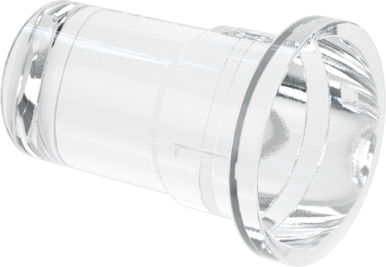 Minyatür LED Ampuller için Işık Borusu, 0.25 inç Uzunluk, 5 mm Ampul Çapı için — 0.25", Presle Takma, Sert