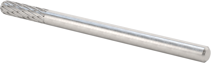 3/32" Çaplı Şaftlı Frez, Yuvarlak Silindir, Anma Numarası SC-61, Çift Kesimli Diş
