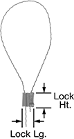 Tel Kurcalanmayı Gösteren Mühürler, Alüminyum 15/32" x 3/8" Kilit, Galvanizli Çelik Tel