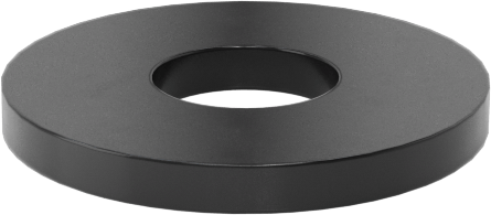 Santopren Kauçuk Conta Pulları, 4 Numaralı Vida Boyutu için, 0.120" İç Çap, 0.312" Dış Çap, Siyah — 0.120", 0.312", Rubber, Santoprene